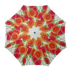 Orange Flowers  Golf Umbrellas