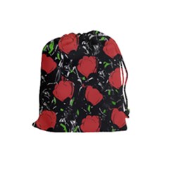 Red Roses Drawstring Pouches (large) 