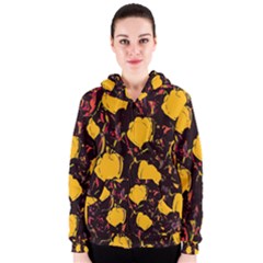 Yellow Roses  Women s Zipper Hoodie