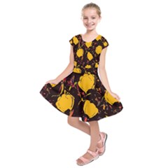 Yellow Roses  Kids  Short Sleeve Dress