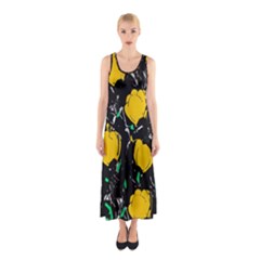 Yellow Roses 2 Sleeveless Maxi Dress