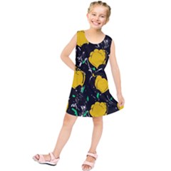 Yellow Roses 2 Kids  Tunic Dress