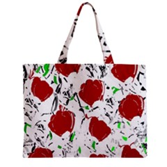 Red Roses 2 Zipper Mini Tote Bag