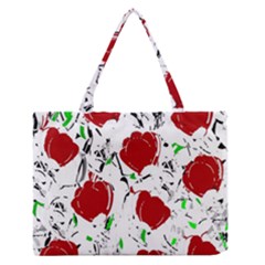 Red Roses 2 Medium Zipper Tote Bag by Valentinaart