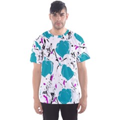 Cyan Roses Men s Sport Mesh Tee