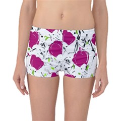 Magenta Roses Boyleg Bikini Bottoms