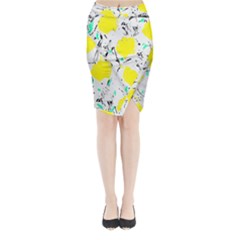 Yellow Roses 2 Midi Wrap Pencil Skirt