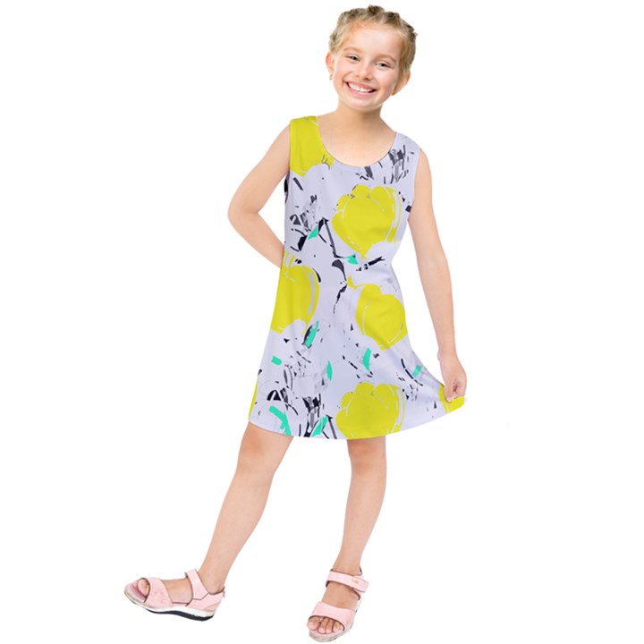 Yellow roses 2 Kids  Tunic Dress