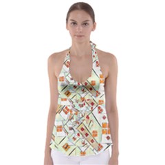 Multicolor Abstract Painting  Babydoll Tankini Top by GabriellaDavid