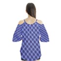 Blue And White Checkered Painting Design  Flutter Tees View2