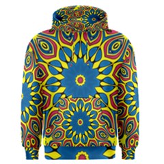 Yellow Flower Mandala Men s Pullover Hoodie