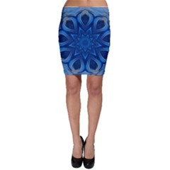 Blue Blossom Mandala Bodycon Skirt