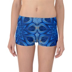 Blue Blossom Mandala Reversible Boyleg Bikini Bottoms