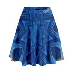 Blue Blossom Mandala High Waist Skirt