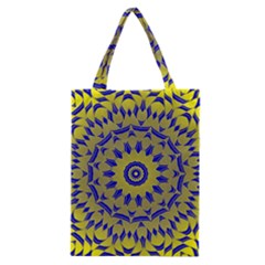 Yellow Blue Gold Mandala Classic Tote Bag