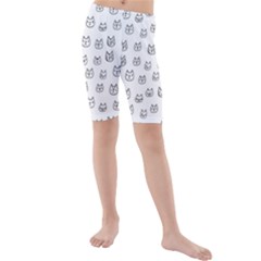 Sketchy Cats Kids  Mid Length Swim Shorts