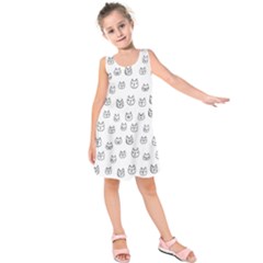 Sketchy Cats Kids  Sleeveless Dress