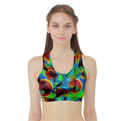 Colorful Smoothie  Sports Bra With Border by Valentinaart