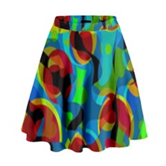 Colorful Smoothie  High Waist Skirt