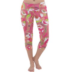 Pink Smoothie  Capri Yoga Leggings