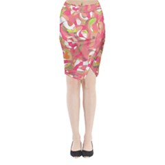 Pink Smoothie  Midi Wrap Pencil Skirt