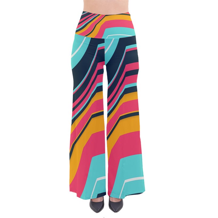 Bent waves                                                                                       Women s Chic Palazzo Pants