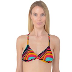 Bent Waves                                                                                                        Reversible Tri Bikini Top by LalyLauraFLM