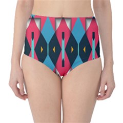 Triangles Stripes And Other Shapes                                                                                                         High-waist Bikini Bottoms by LalyLauraFLM