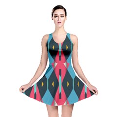 Triangles Stripes And Other Shapes                                                                                                         Reversible Skater Dress