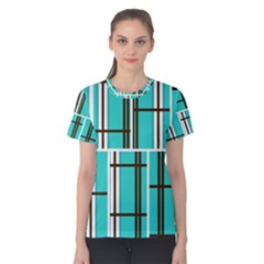 Black And White Stripes                                                                                                          Women s Cotton Tee