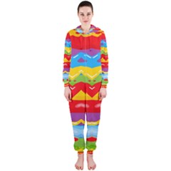 Colorful Waves                                                                                                           Hooded Jumpsuit (ladies)