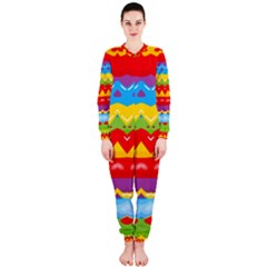 Colorful Waves                                                                                                           Onepiece Jumpsuit (ladies) by LalyLauraFLM