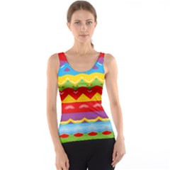 Colorful Waves                                                                                                           Tank Top