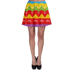 Colorful Waves                                                                                                           Skater Skirt