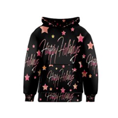 Happy Holidays 3 Kids  Pullover Hoodie by Valentinaart