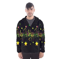 Happy Holidays 4 Hooded Wind Breaker (men)