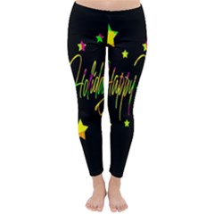 Happy Holidays 4 Classic Winter Leggings by Valentinaart