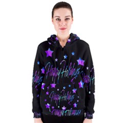 Happy Holidays 6 Women s Zipper Hoodie by Valentinaart