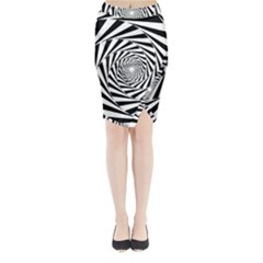 Puzzled Midi Wrap Pencil Skirt