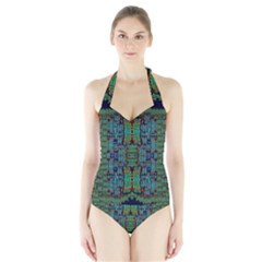 A Bird I Am From Paradise Halter Swimsuit