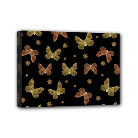 Insects Motif Pattern Mini Canvas 7  X 5  by dflcprints