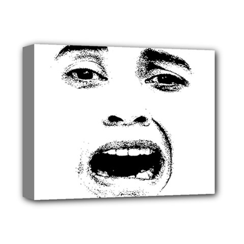 Scared Woman Expression Deluxe Canvas 14  X 11  by dflcprints