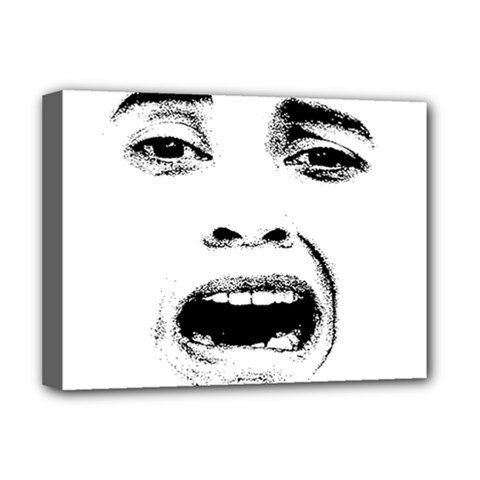 Scared Woman Expression Deluxe Canvas 16  X 12   by dflcprints