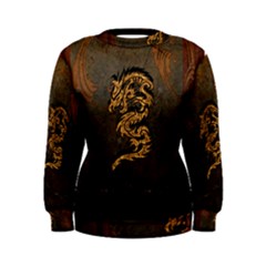 Awesome Dragon, Tribal Design Women s Sweatshirt by FantasyWorld7