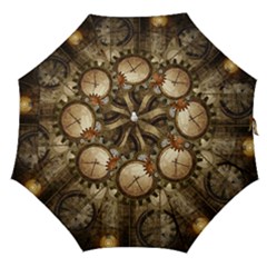 Wonderful Steampunk Design With Clocks And Gears Straight Umbrellas