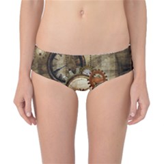 Wonderful Steampunk Design With Clocks And Gears Classic Bikini Bottoms