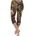 Wonderful Steampunk Design With Clocks And Gears Capri Yoga Leggings View4