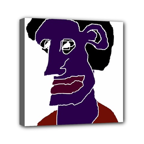 Man Portrait Caricature Mini Canvas 6  X 6  by dflcprints