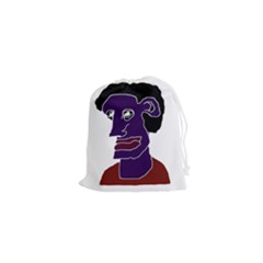 Man Portrait Caricature Drawstring Pouches (xs)  by dflcprints