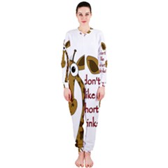 Giraffe Joke Onepiece Jumpsuit (ladies)  by Valentinaart